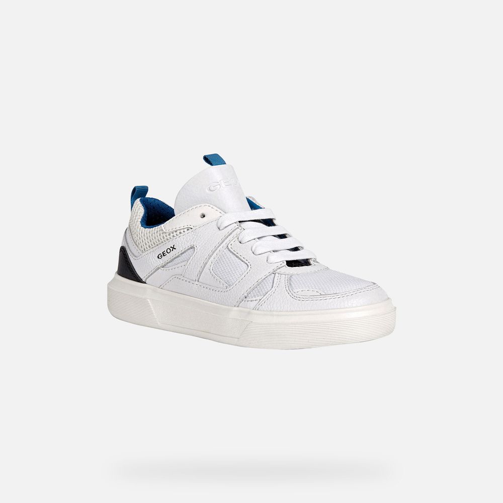 Geox Sneakers White Nettuno - Geox Boys Shoes - YHDGXE287